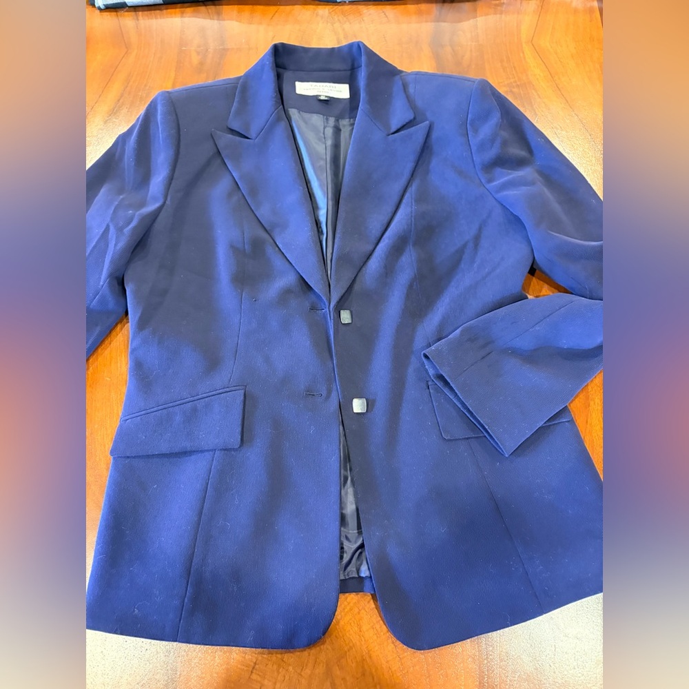 TAHARI, Navy Women's Blazer, 10p - Picture 4 of 7